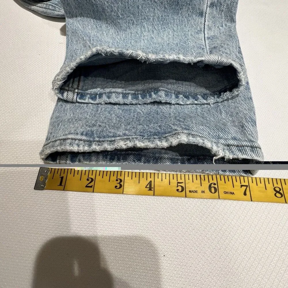 Abercrombie Fitch Curve Love 90s Straight Ultra High Rise Crossover Jeans Sz 26L